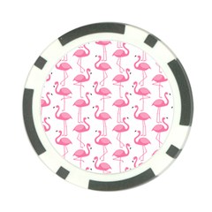 Pink Flamingos Pattern Poker Chip Card Guard (10 Pack) by Nexatart