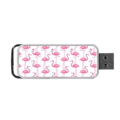 Pink Flamingos Pattern Portable Usb Flash (one Side) by Nexatart