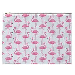 Pink Flamingos Pattern Cosmetic Bag (xxl)  by Nexatart