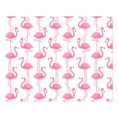 Pink Flamingos Pattern Double Sided Flano Blanket (large)  by Nexatart