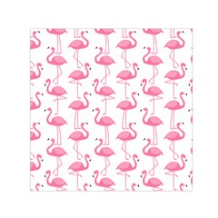 Pink Flamingos Pattern Small Satin Scarf (square) by Nexatart