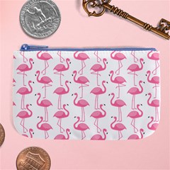 Pink Flamingos Pattern Large Coin Purse by Nexatart