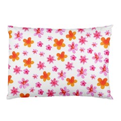 Watercolor Summer Flowers Pattern Pillow Case by TastefulDesigns