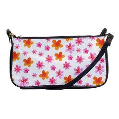 Watercolor Summer Flowers Pattern Shoulder Clutch Bags by TastefulDesigns