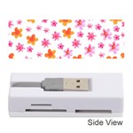 Watercolor Summer Flowers Pattern Memory Card Reader (Stick)  Front