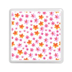 Watercolor Summer Flowers Pattern Memory Card Reader (square)  by TastefulDesigns