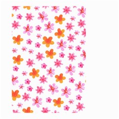 Watercolor Summer Flowers Pattern Small Garden Flag (two Sides) by TastefulDesigns