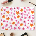 Watercolor Summer Flowers Pattern Cosmetic Bag (XXL)  Front