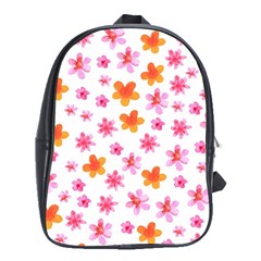 Watercolor Summer Flowers Pattern School Bags (xl)  by TastefulDesigns