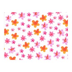 Watercolor Summer Flowers Pattern Double Sided Flano Blanket (mini)  by TastefulDesigns