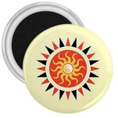 Yin Yang Sunshine 3  Magnets by linceazul