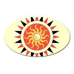 Yin Yang Sunshine Oval Magnet by linceazul