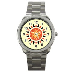 Yin Yang Sunshine Sport Metal Watch by linceazul