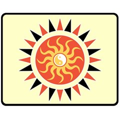 Yin Yang Sunshine Fleece Blanket (medium)  by linceazul