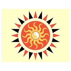 Yin Yang Sunshine Double Sided Flano Blanket (medium)  by linceazul