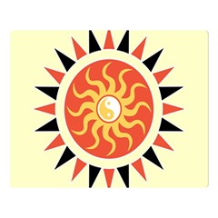 Yin Yang Sunshine Double Sided Flano Blanket (large)  by linceazul