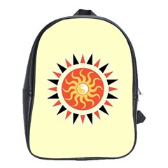 Yin Yang Sunshine School Bags(large)  by linceazul