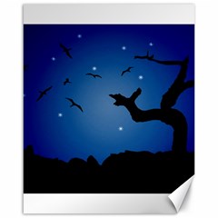 Nightscape Landscape Illustration Canvas 16  X 20   by dflcprints