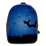 Nightscape Landscape Illustration School Bags(Large)  Front