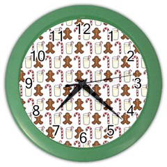 Christmas Trio Pattern Color Wall Clocks by Nexatart