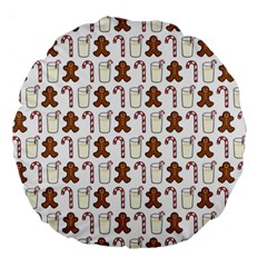 Christmas Trio Pattern Large 18  Premium Round Cushions by Nexatart