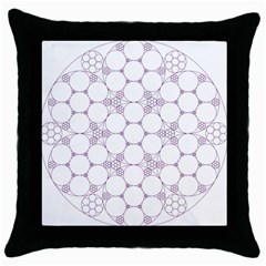 Density Multi Dimensional Gravity Analogy Fractal Circles Throw Pillow Case (black) by Nexatart