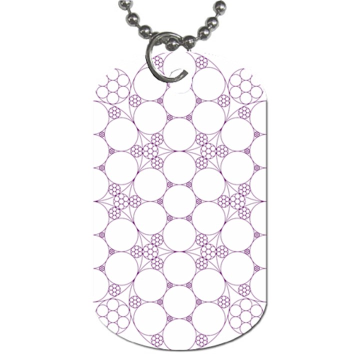 Density Multi Dimensional Gravity Analogy Fractal Circles Dog Tag (One Side)