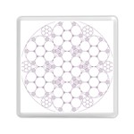 Density Multi Dimensional Gravity Analogy Fractal Circles Memory Card Reader (Square)  Front