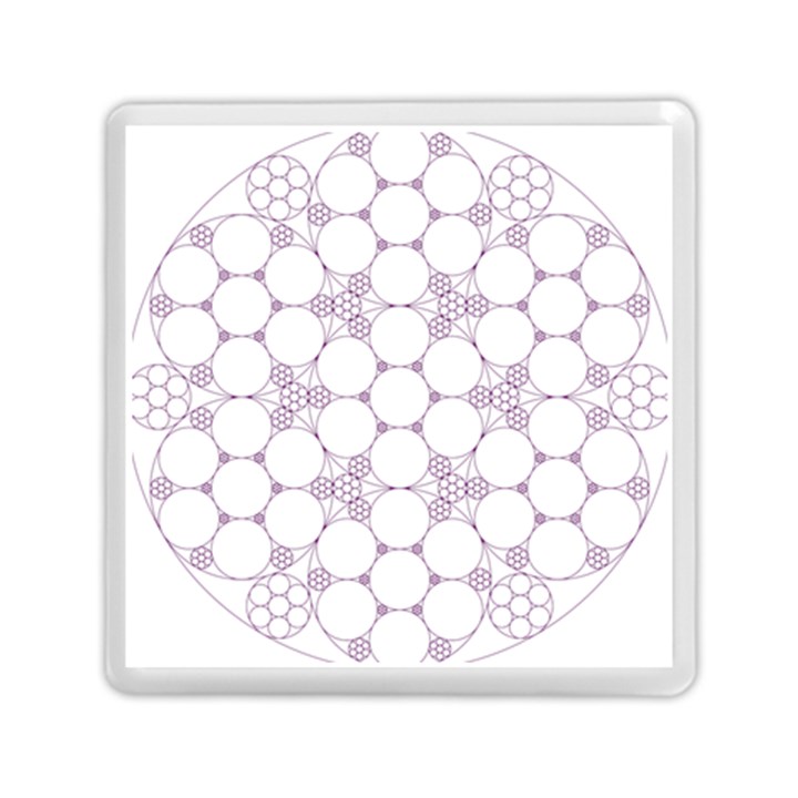 Density Multi Dimensional Gravity Analogy Fractal Circles Memory Card Reader (Square) 