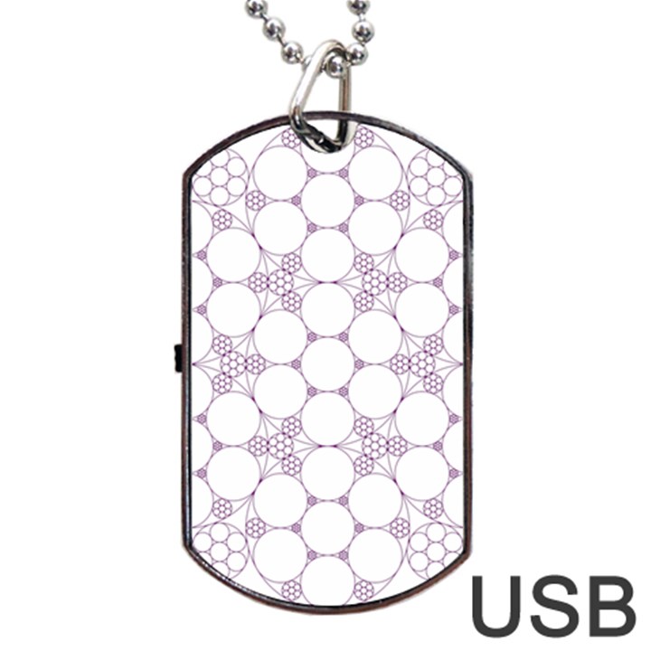 Density Multi Dimensional Gravity Analogy Fractal Circles Dog Tag USB Flash (One Side)