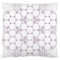 Density Multi Dimensional Gravity Analogy Fractal Circles Large Cushion Case (two Sides) by Nexatart