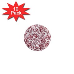 Transparent Lace With Flowers Decoration 1  Mini Magnet (10 Pack)  by Nexatart