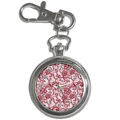 Transparent Lace With Flowers Decoration Key Chain Watches by Nexatart