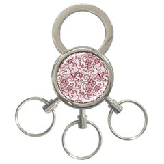 Transparent Lace With Flowers Decoration 3-ring Key Chains by Nexatart