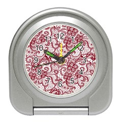 Transparent Lace With Flowers Decoration Travel Alarm Clocks by Nexatart