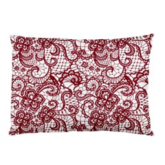 Transparent Lace With Flowers Decoration Pillow Case by Nexatart