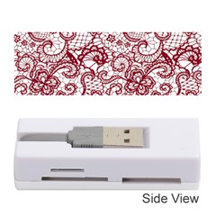 Transparent Lace With Flowers Decoration Memory Card Reader (stick)  by Nexatart