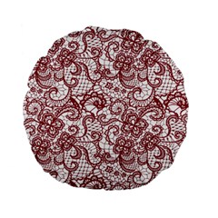 Transparent Lace With Flowers Decoration Standard 15  Premium Flano Round Cushions by Nexatart