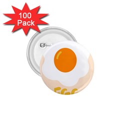 Egg Eating Chicken Omelette Food 1 75  Buttons (100 Pack) 