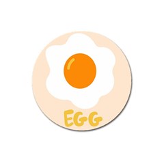 Egg Eating Chicken Omelette Food Magnet 3  (round) by Nexatart