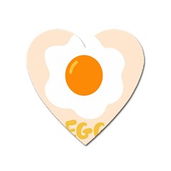 Egg Eating Chicken Omelette Food Heart Magnet by Nexatart