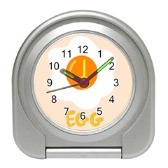 Egg Eating Chicken Omelette Food Travel Alarm Clocks by Nexatart