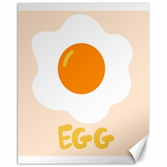 Egg Eating Chicken Omelette Food Canvas 16  X 20   by Nexatart