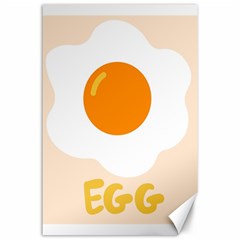 Egg Eating Chicken Omelette Food Canvas 24  X 36 