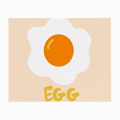 Egg Eating Chicken Omelette Food Small Glasses Cloth (2-side) by Nexatart