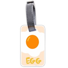 Egg Eating Chicken Omelette Food Luggage Tags (one Side)  by Nexatart