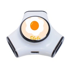 Egg Eating Chicken Omelette Food 3-port Usb Hub by Nexatart