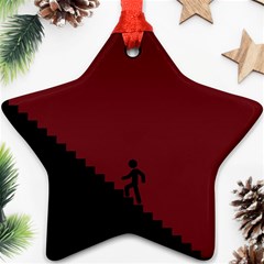 Walking Stairs Steps Person Step Ornament (star) by Nexatart