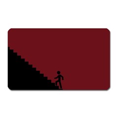 Walking Stairs Steps Person Step Magnet (rectangular) by Nexatart