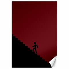 Walking Stairs Steps Person Step Canvas 12  X 18   by Nexatart